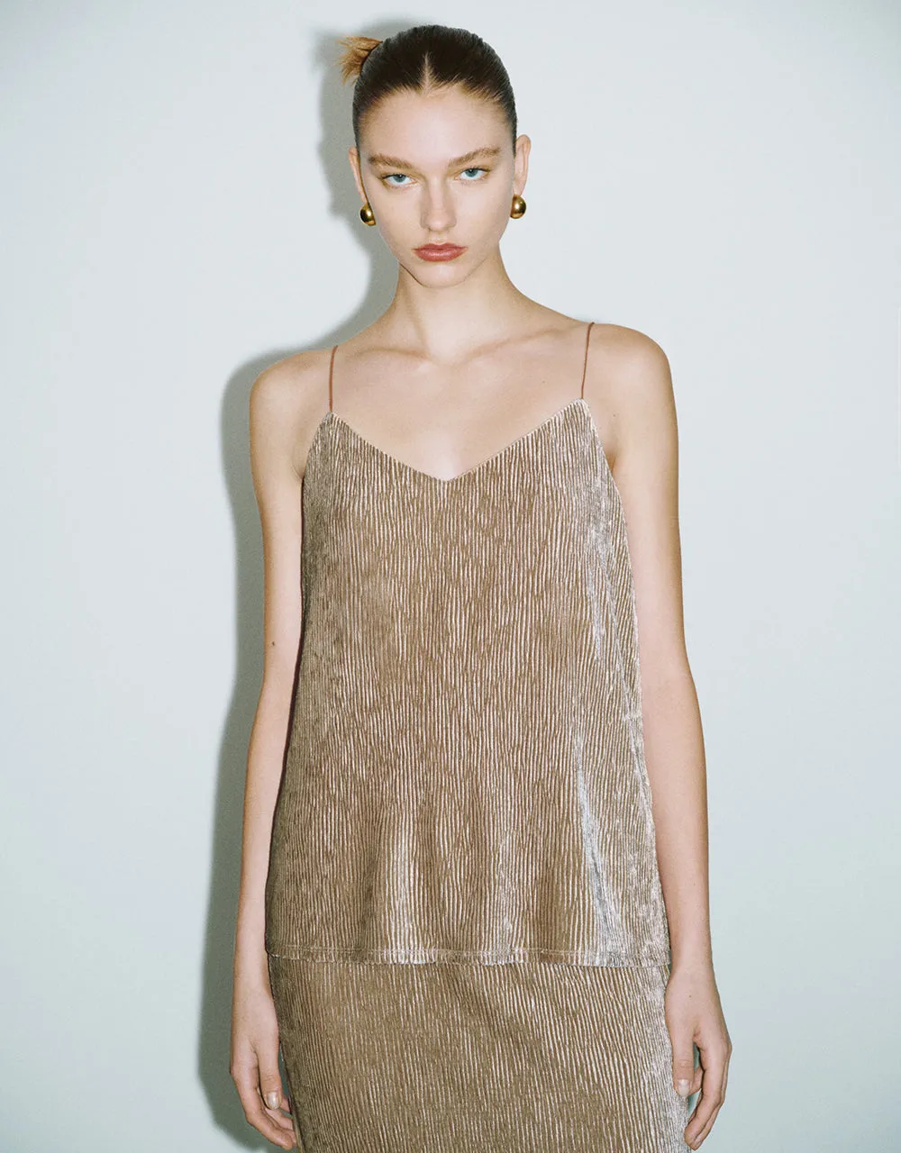 V-Neck Straight Cami Top sold by Urban Revivo