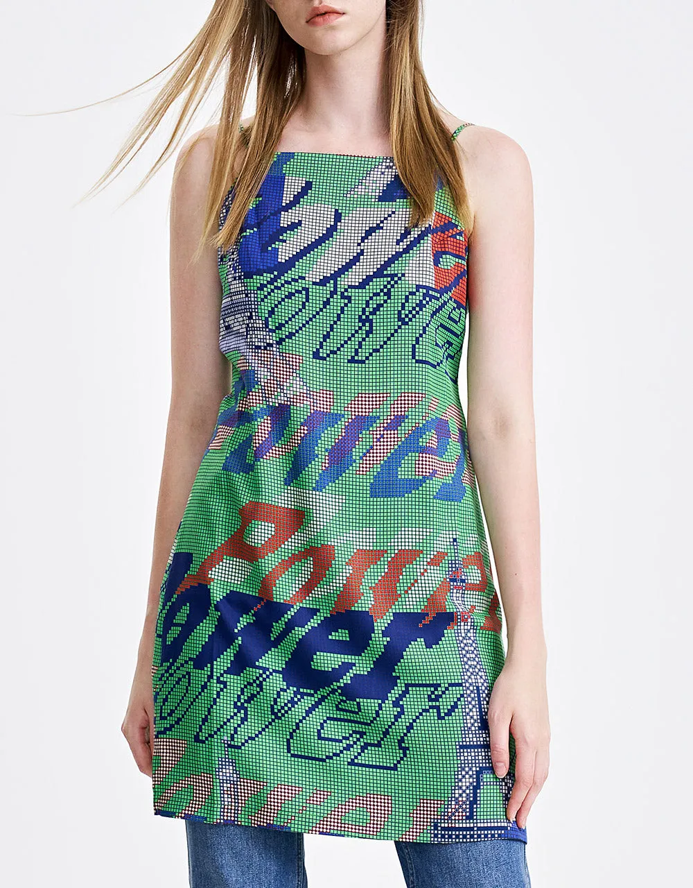 Graffiti Print Cami Mini Dress sold by Urban Revivo product image thumbnail 4