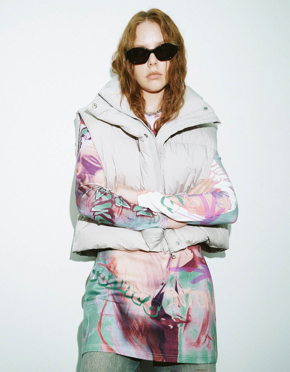 Stand Collar Puffer Vest sold by Urban Revivo