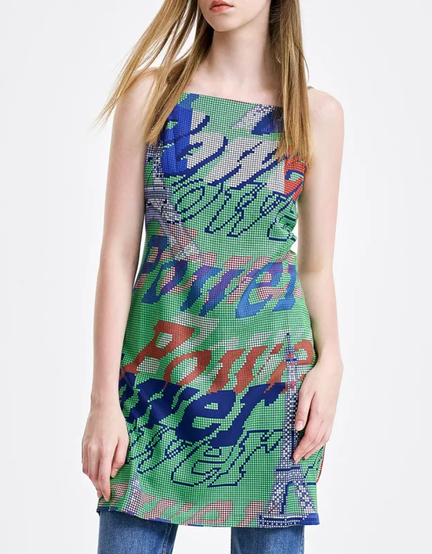 Graffiti Print Cami Mini Dress made by Urban Revivo