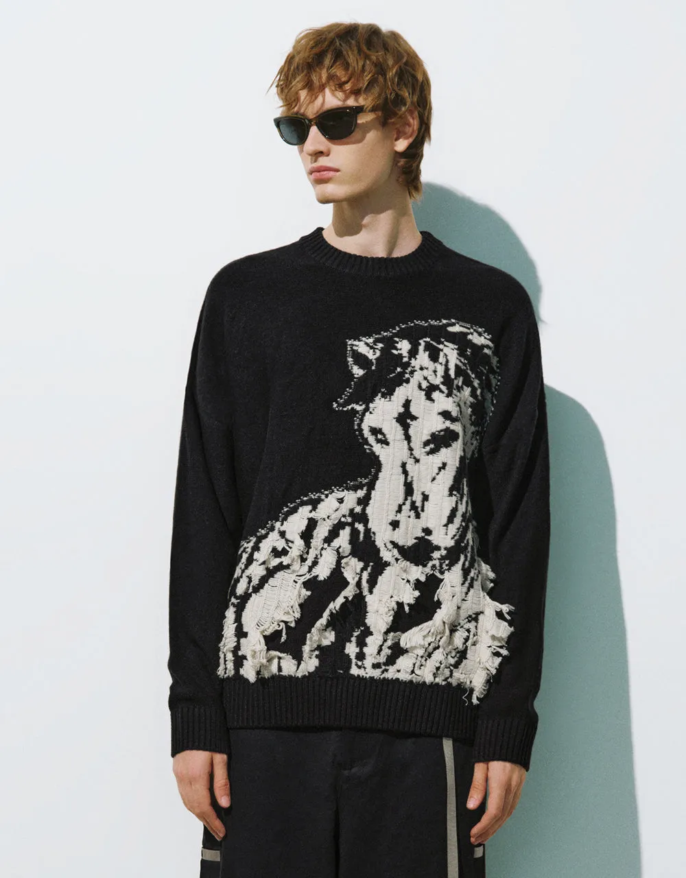 Crew Neck Knitted T-Shirt sold by Urban Revivo