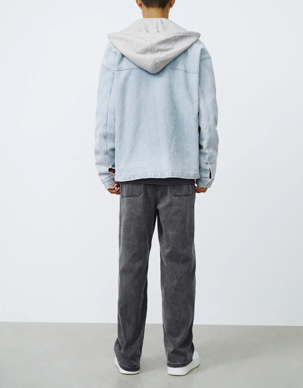 Button Up Hooded Denim Jacket sold by Urban Revivo product image thumbnail 4