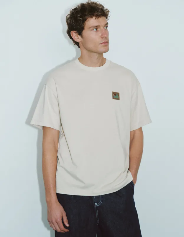 Crew Neck Loose T-Shirt sold by Urban Revivo