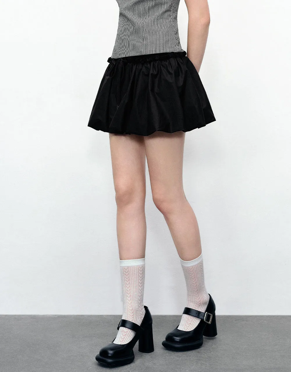 Elastic Waist Mini A-Line Skirt sold by Urban Revivo product image thumbnail 4