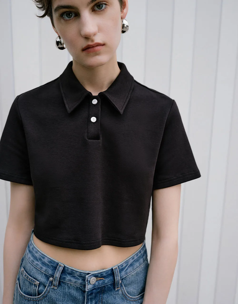 Standard Sleeve Straight Polo Shirt sold by Urban Revivo product image thumbnail 4