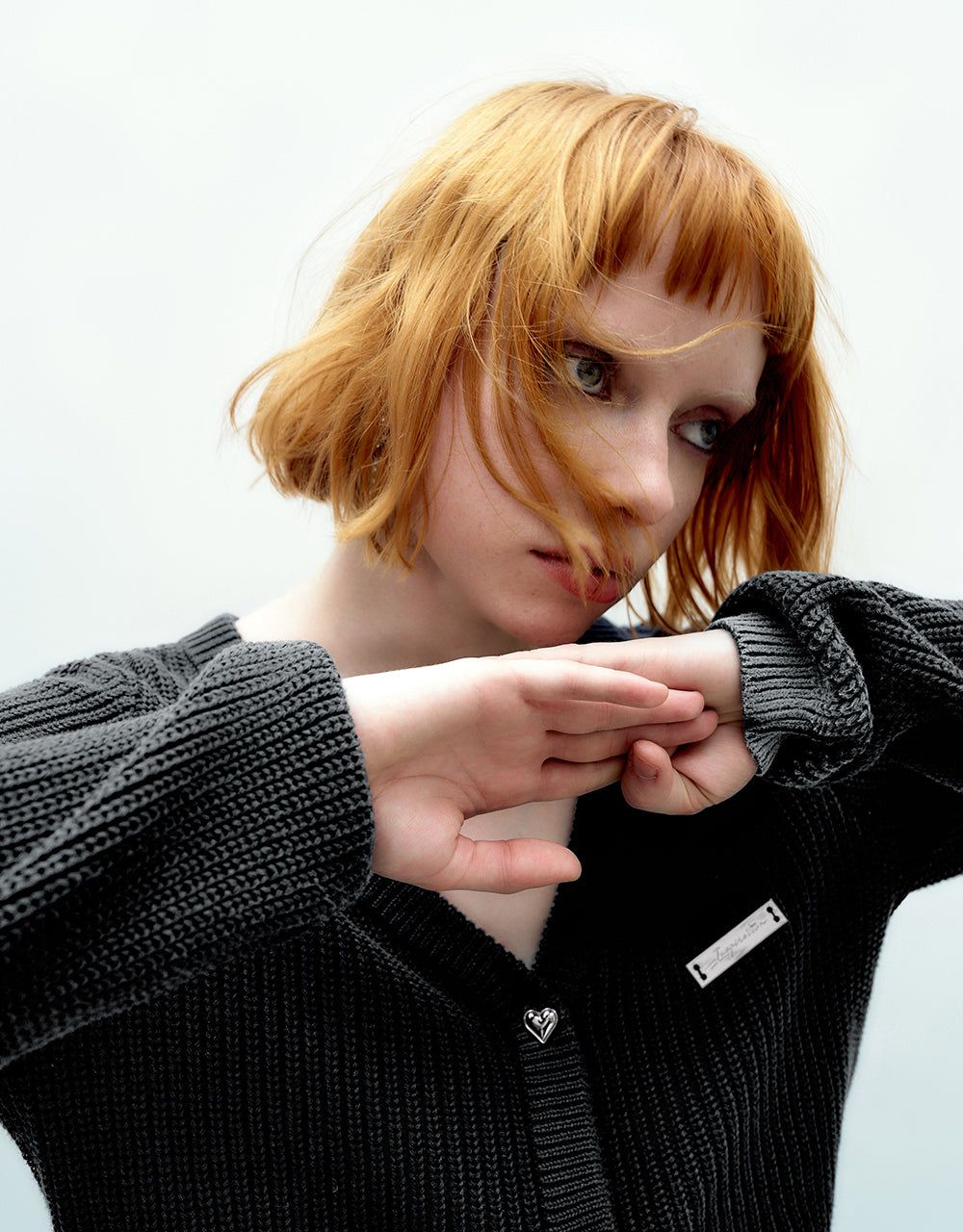 Heart Shape Buttoned Loose Knitted Cardigan sold by Urban Revivo product image thumbnail 4