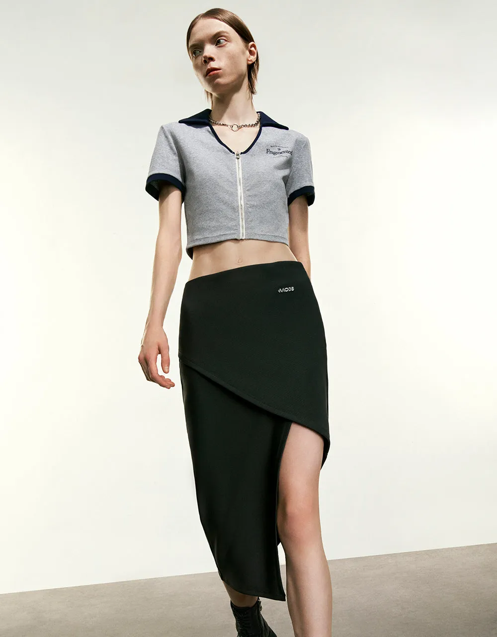 Zipper Front Lapel Shirt sold by Urban Revivo product image thumbnail 3