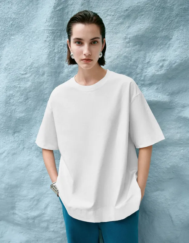 Crew Neck Loose T-Shirt sold by Urban Revivo