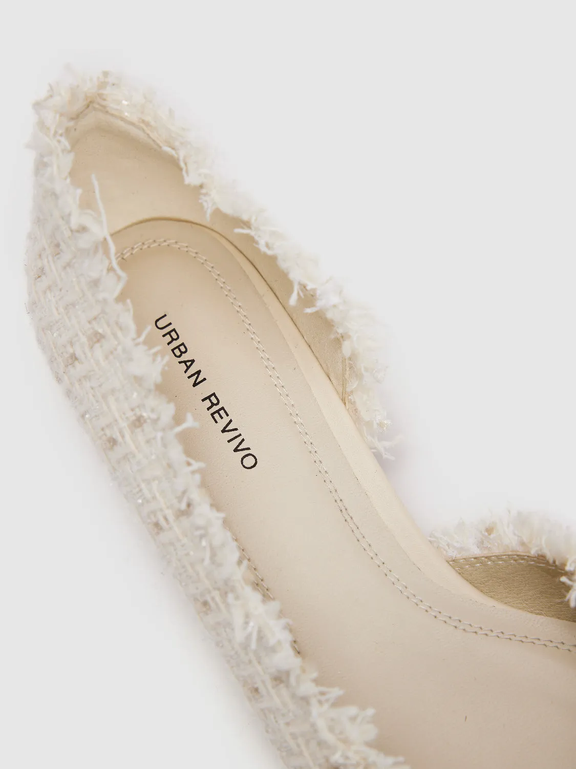 Raw Hem Tweed Pumps sold by Urban Revivo product image thumbnail 5