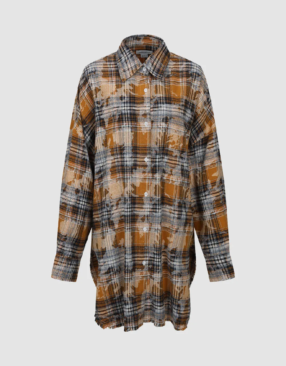 Printed Plaid Button Up Straight Shirt sold by Urban Revivo product image thumbnail 2
