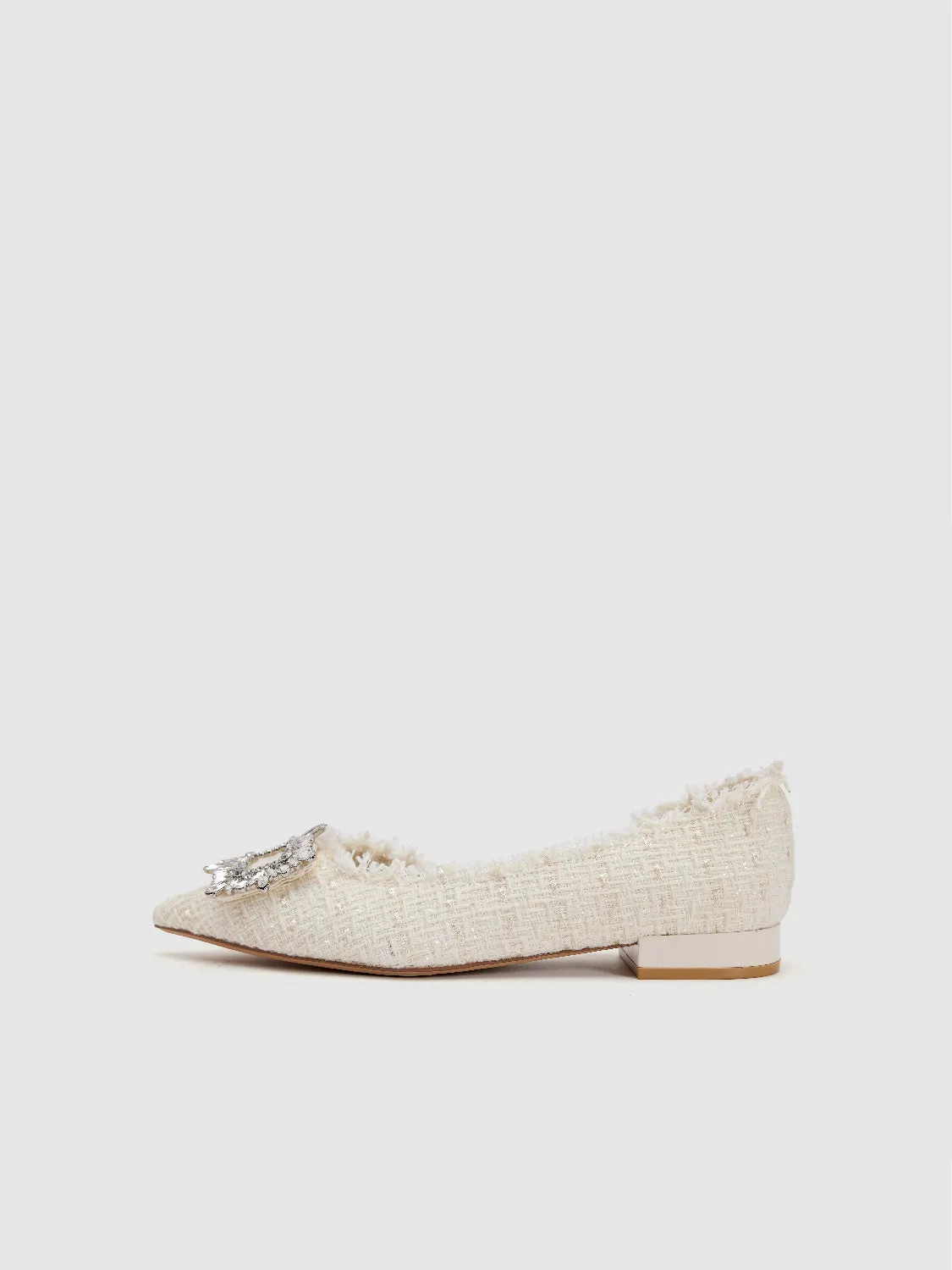 Raw Hem Tweed Pumps sold by Urban Revivo product image thumbnail 2