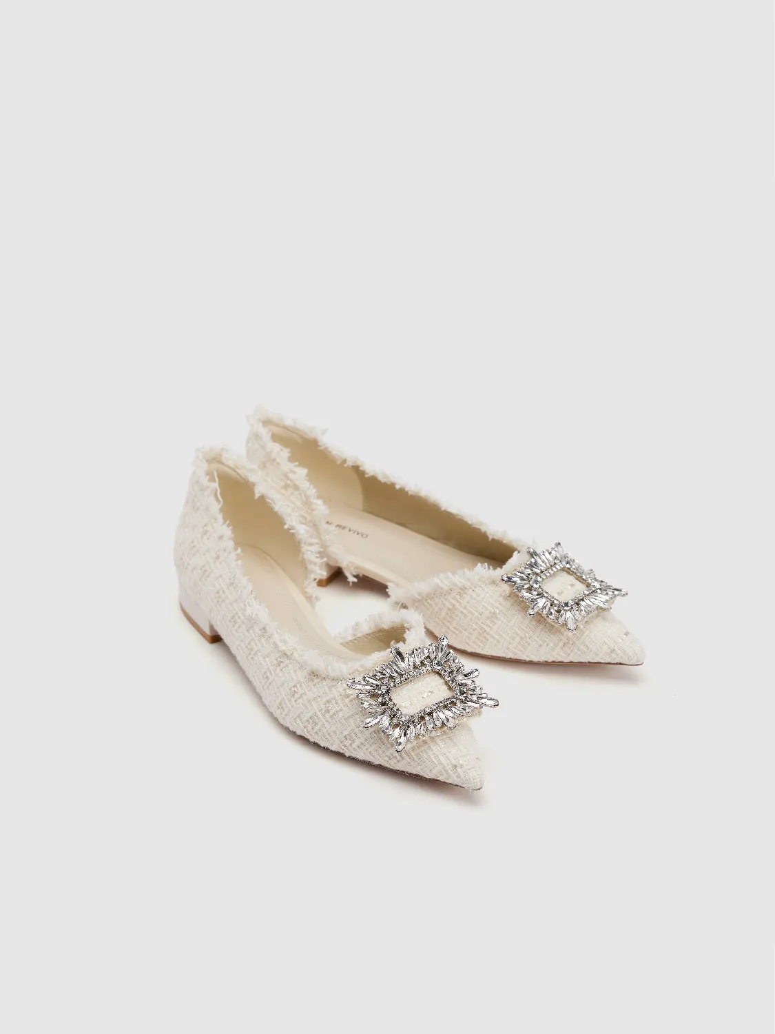 Raw Hem Tweed Pumps sold by Urban Revivo