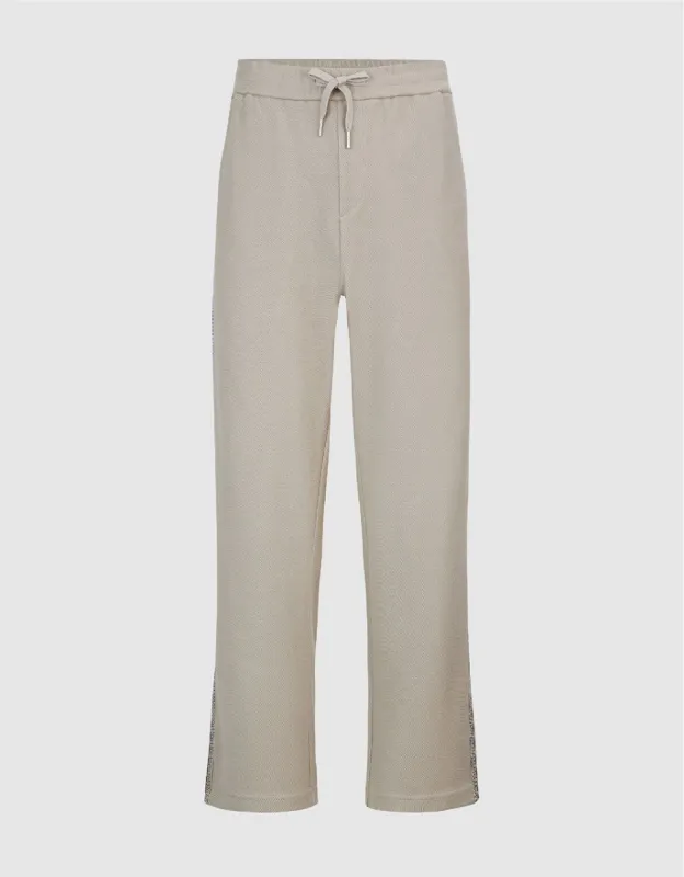 Drawstring Waist Knitted Straight Pants sold by Urban Revivo
