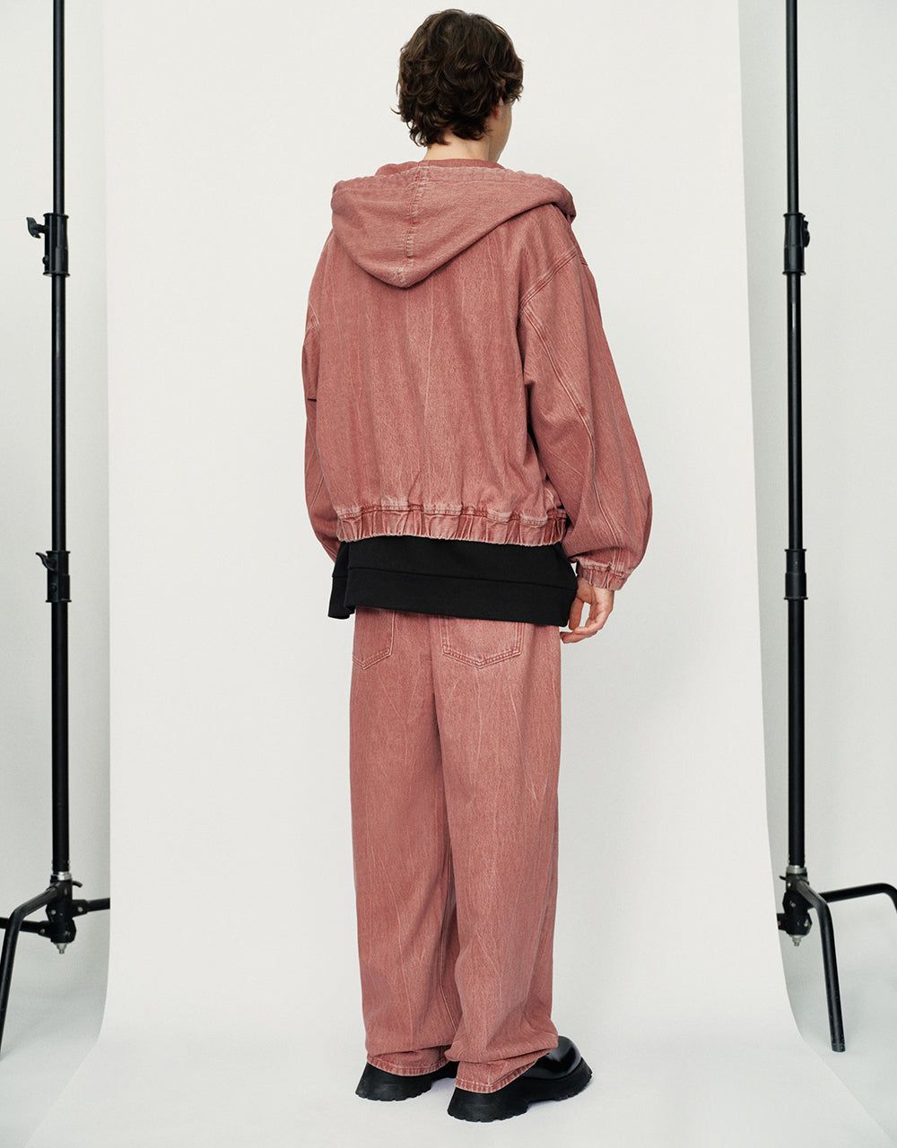 Zipper Front Hooded Denim Jacket sold by Urban Revivo product image thumbnail 3