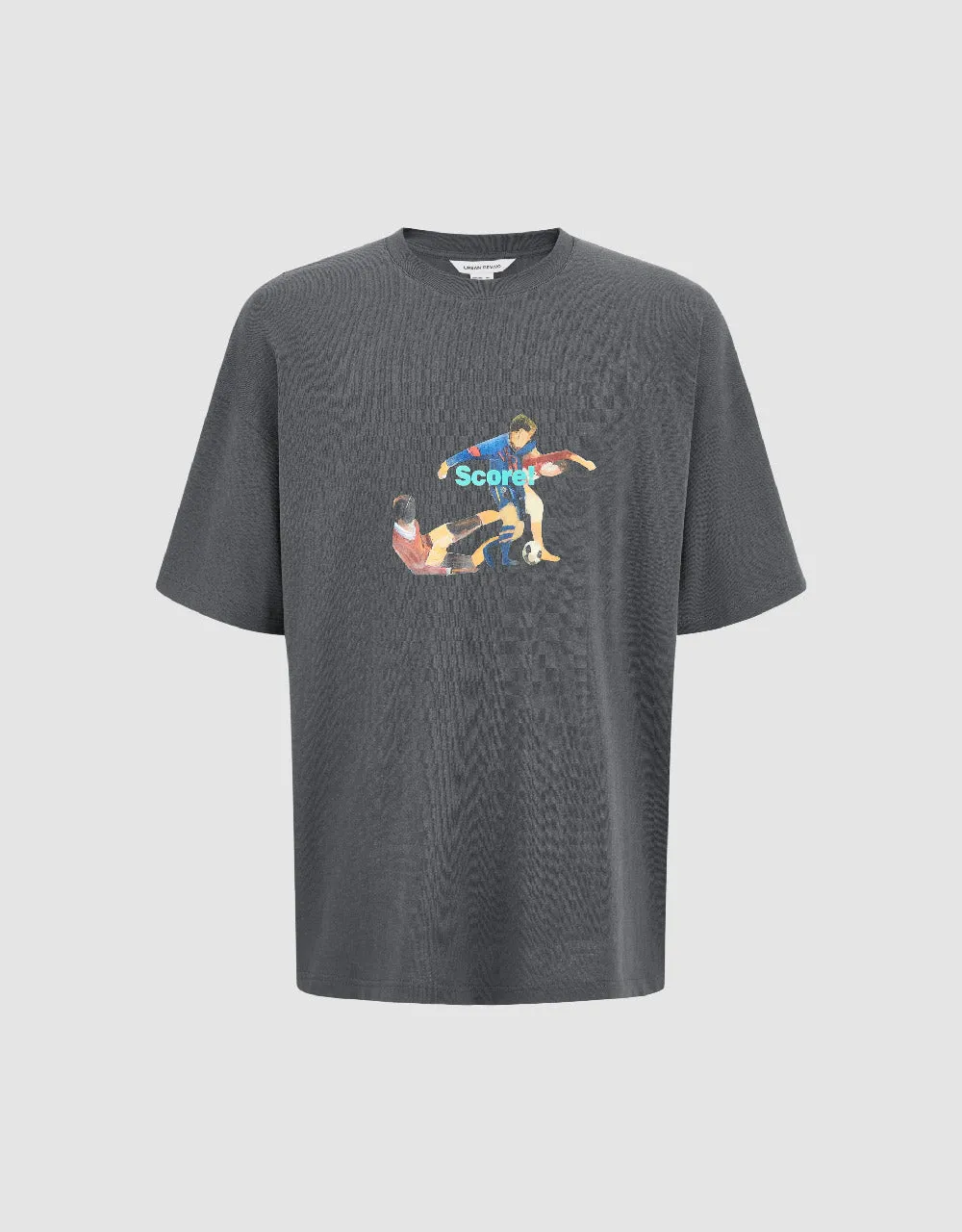 Printed Crew Neck Loose T-Shirt sold by Urban Revivo product image thumbnail 4