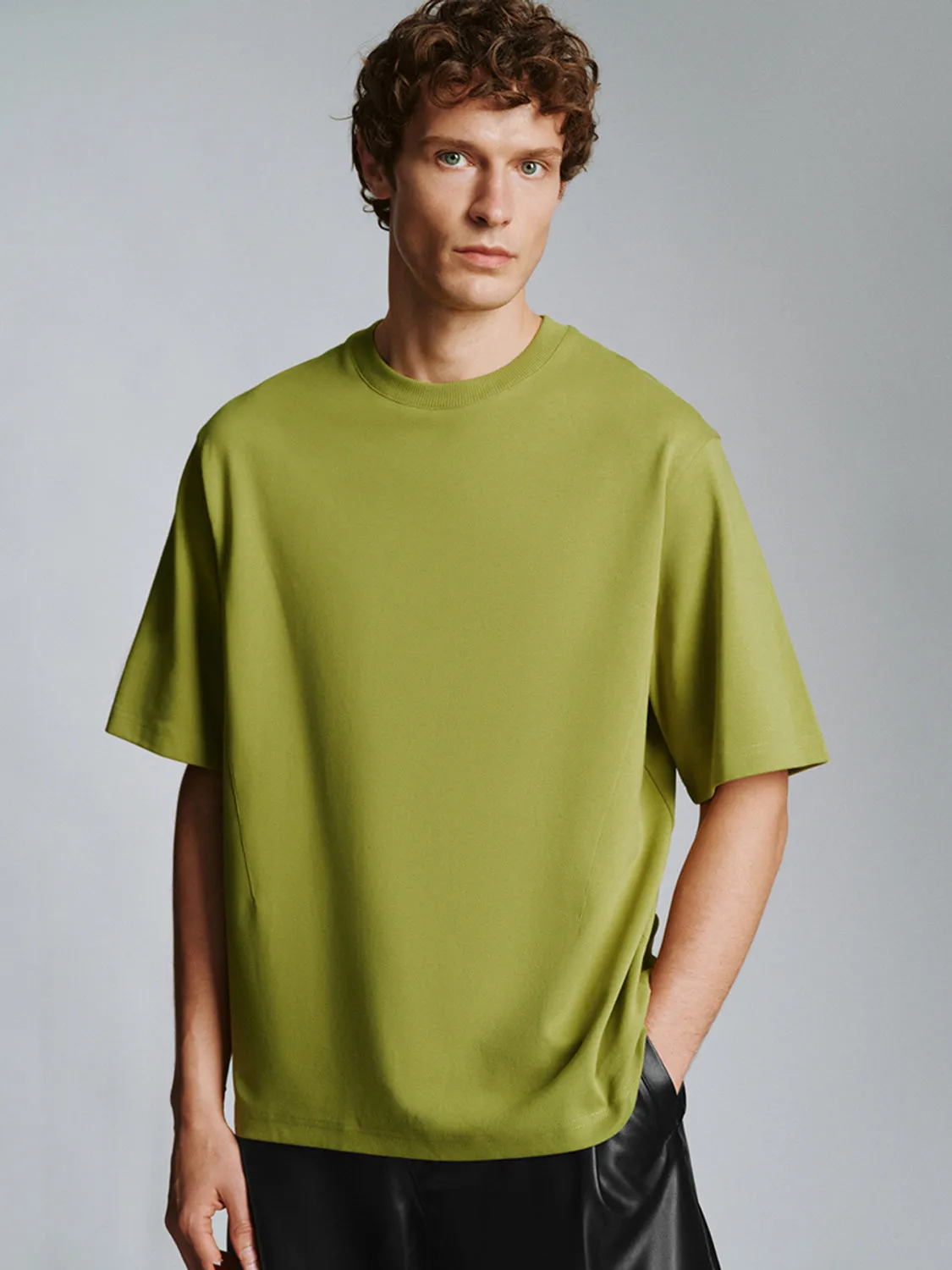 Crew Neck Loose T-Shirt sold by Urban Revivo