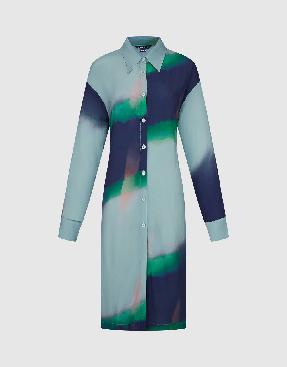 Button Up Straight Shirt Dress sold by Urban Revivo product image thumbnail 2