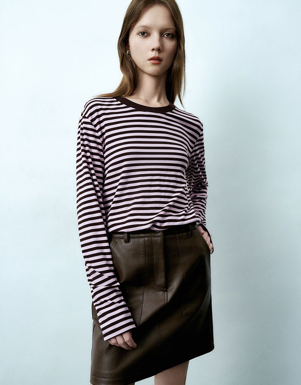 Striped Crew Neck T-Shirt sold by Urban Revivo product image thumbnail 5