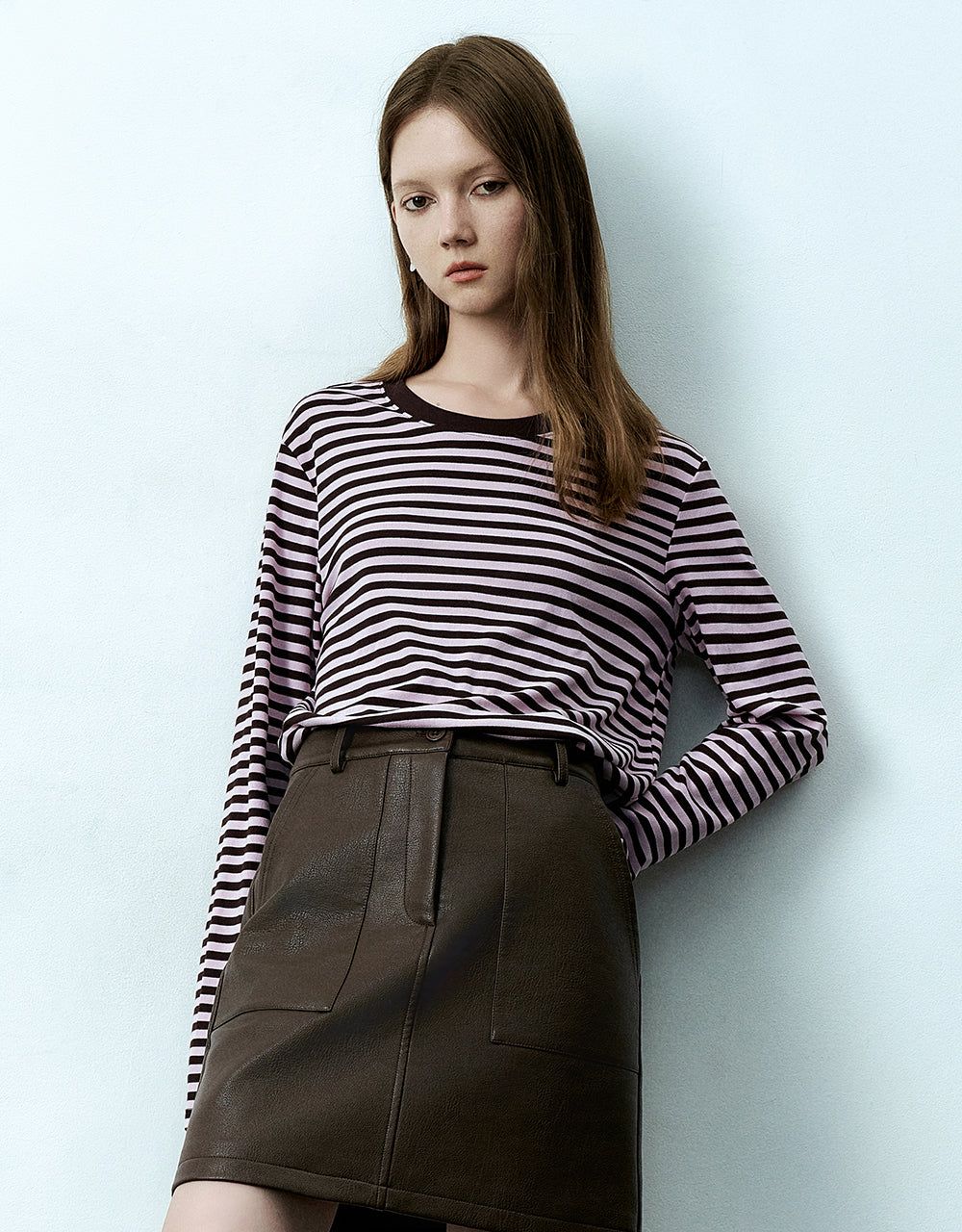 Striped Crew Neck T-Shirt sold by Urban Revivo