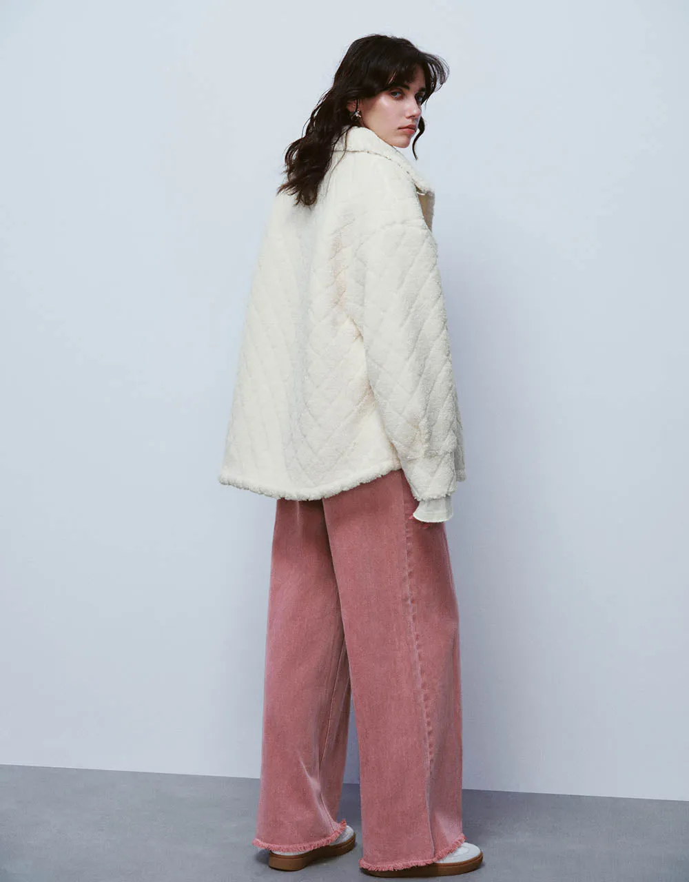 Button Up Straight Furry Jacket sold by Urban Revivo product image thumbnail 3