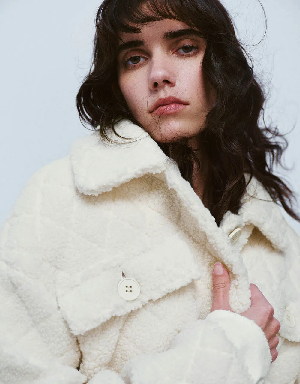 Button Up Straight Furry Jacket sold by Urban Revivo product image thumbnail 4