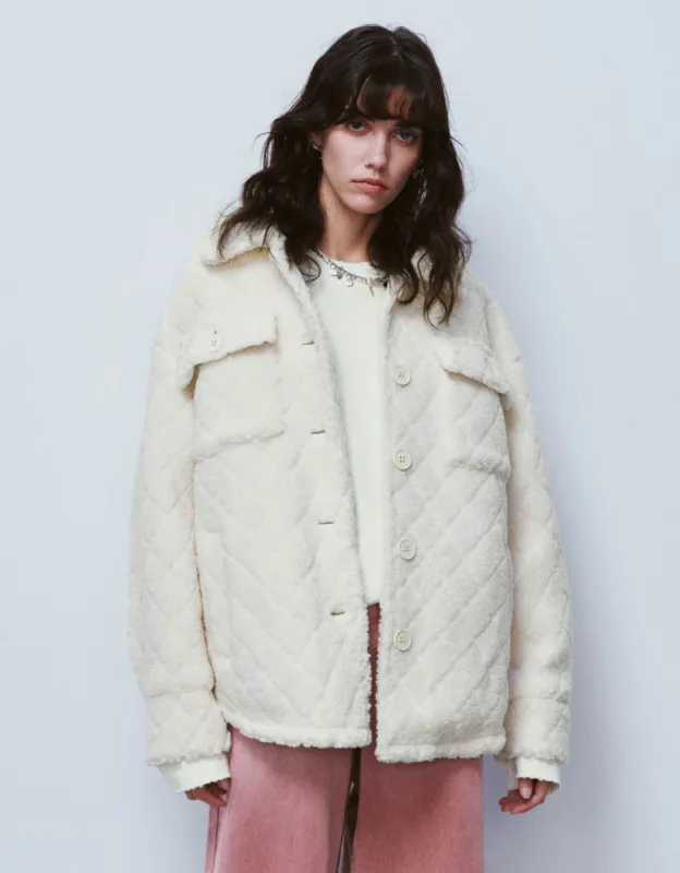 Button Up Straight Furry Jacket sold by Urban Revivo