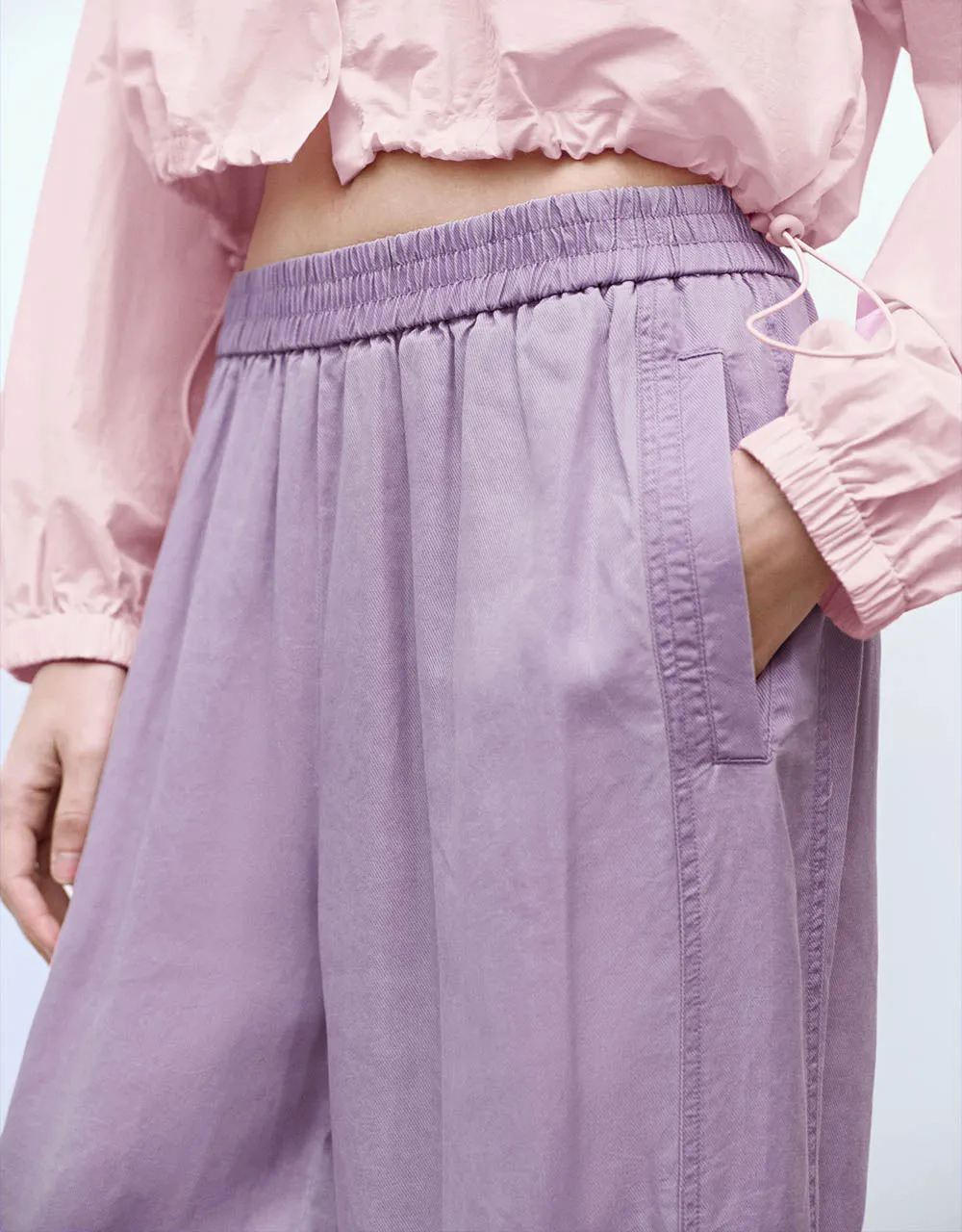 Elastic Waist Wide-Leg Pants sold by Urban Revivo product image thumbnail 5