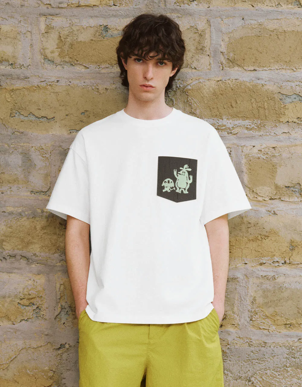 Printed Crew Neck Straight T-Shirt sold by Urban Revivo