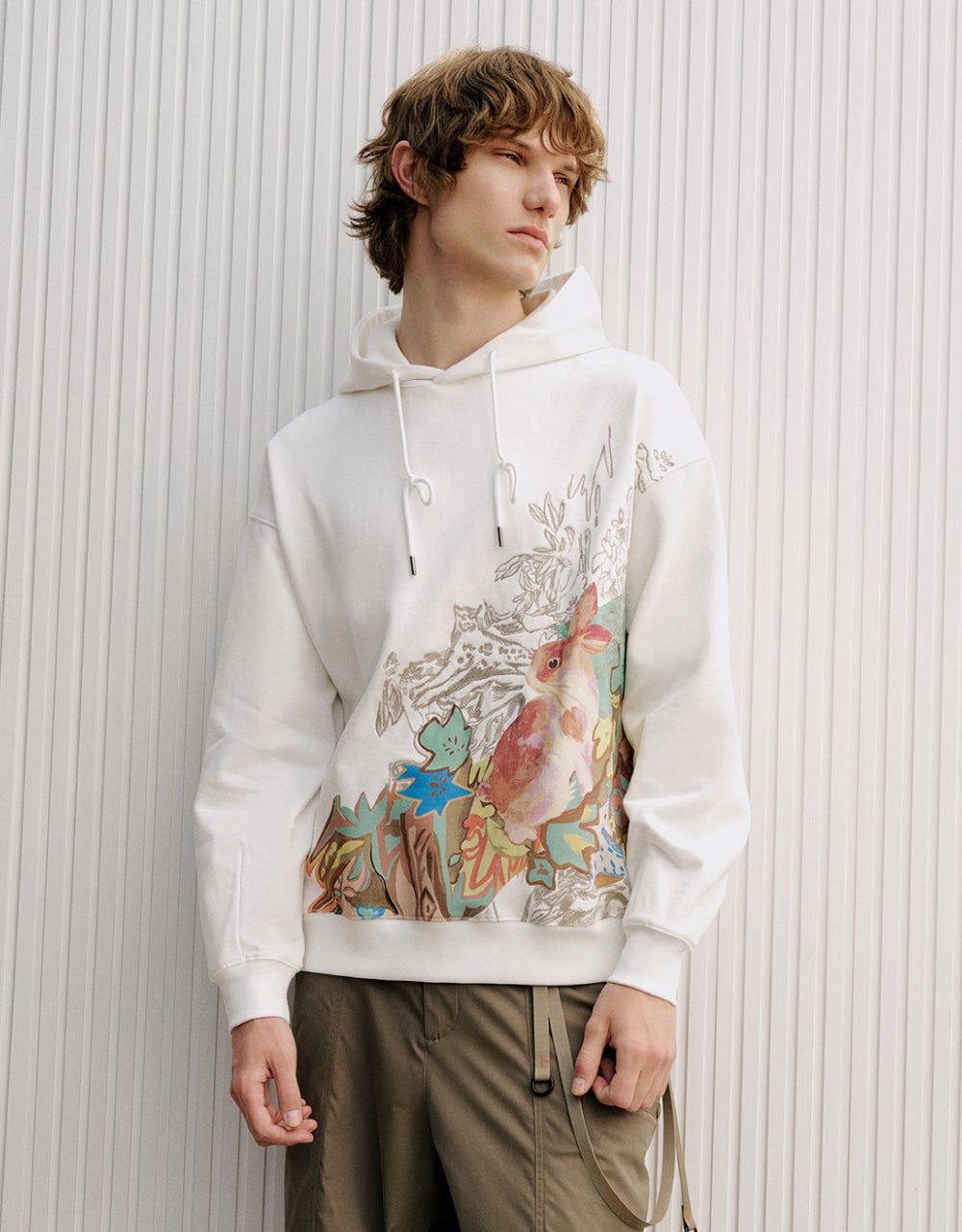 Bunny Print Oversized Hoodie sold by Urban Revivo