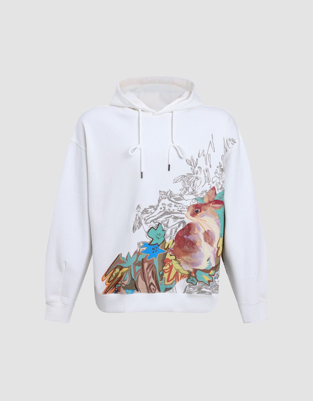 Bunny Print Oversized Hoodie sold by Urban Revivo product image thumbnail 5
