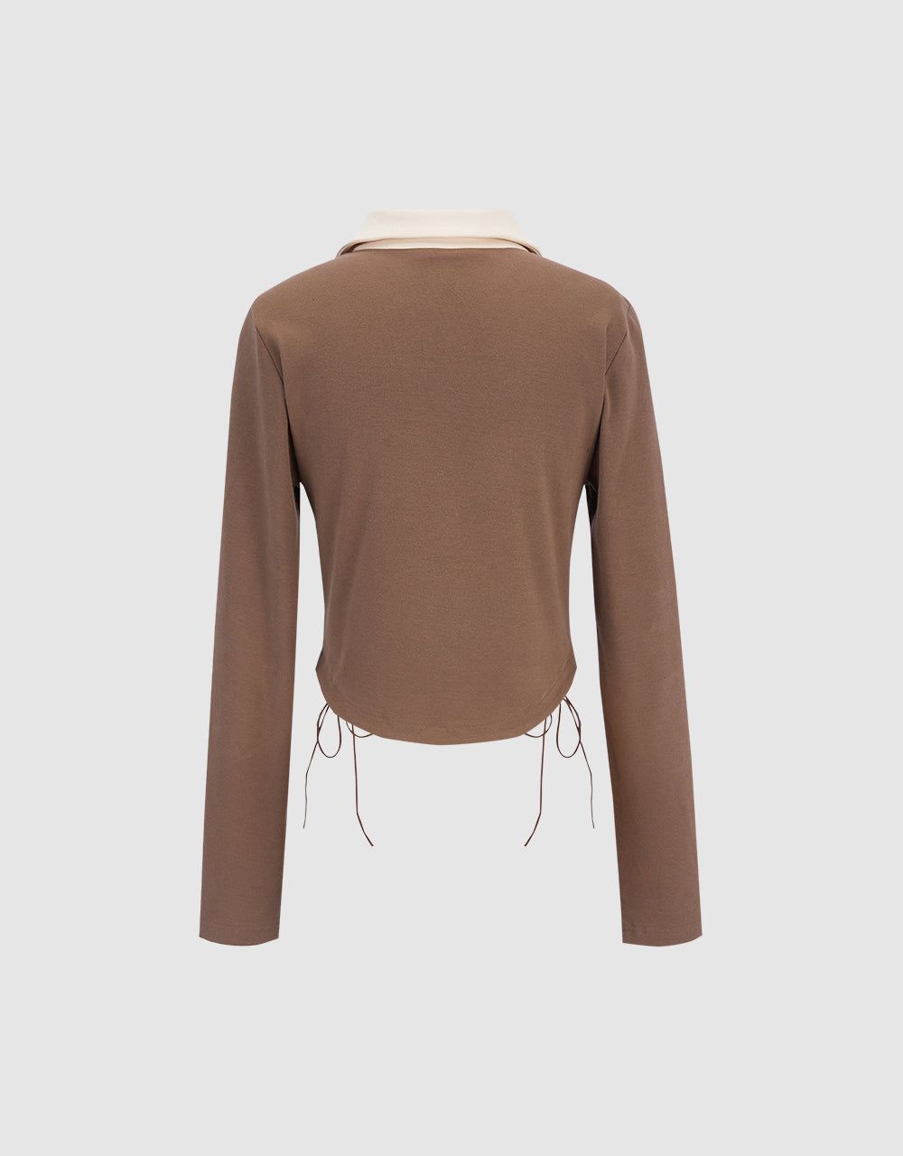 Bird Print Lace Up Cropped Top sold by Urban Revivo product image thumbnail 4