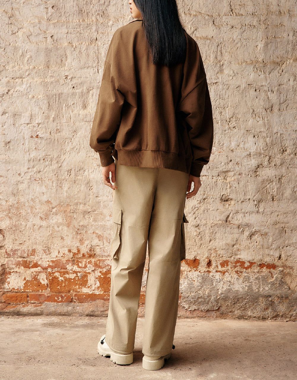 Letter Embossed Zipper Front Straight Jacket sold by Urban Revivo product image thumbnail 4