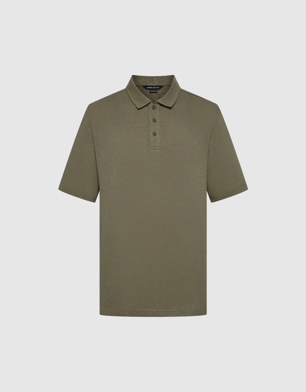 Button Half Placket Straight Polo Shirt sold by Urban Revivo
