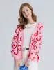 Heart Pattern Jacquard Button Up Oversized Cardigan sold by Urban Revivo