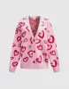 Heart Pattern Jacquard Button Up Oversized Cardigan sold by Urban Revivo
