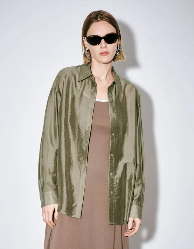 Button Up Loose Shirt sold by Urban Revivo