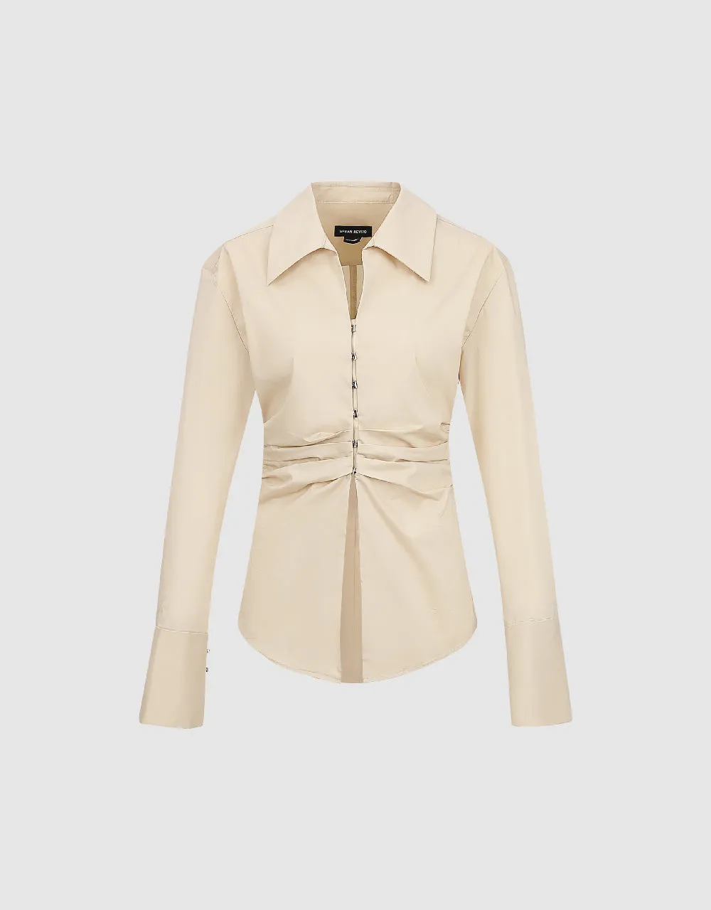 Ruched Lapel Skater Shirt sold by Urban Revivo product image thumbnail 2