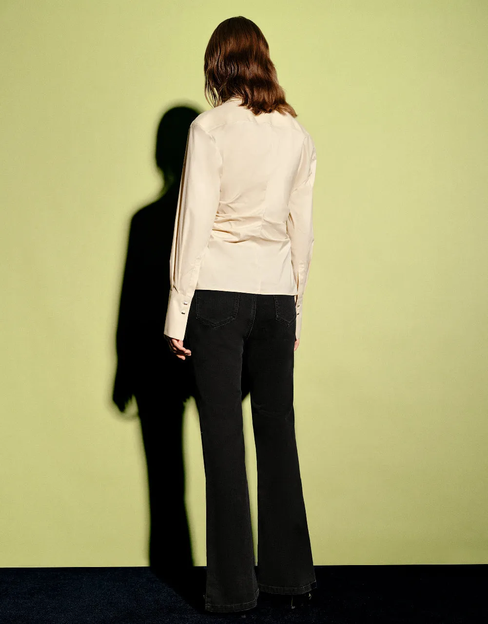 Ruched Lapel Skater Shirt sold by Urban Revivo product image thumbnail 4