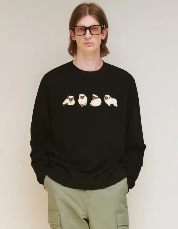 Animals Printed Crew Neck Sweatshirt sold by Urban Revivo