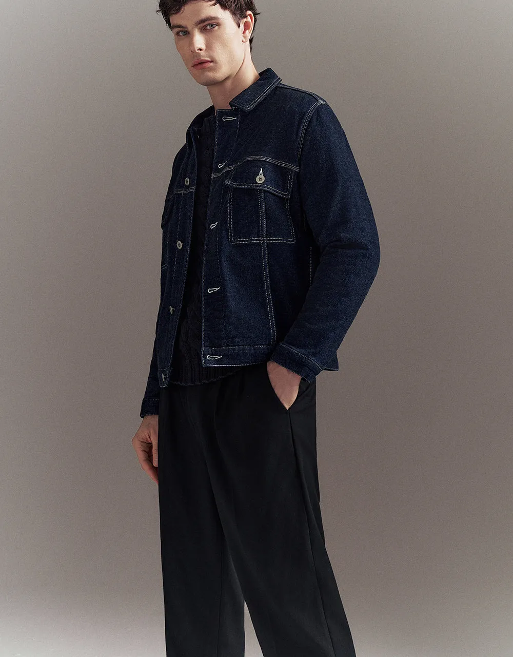 Button Up Denim Jacket With Pockets sold by Urban Revivo product image thumbnail 3