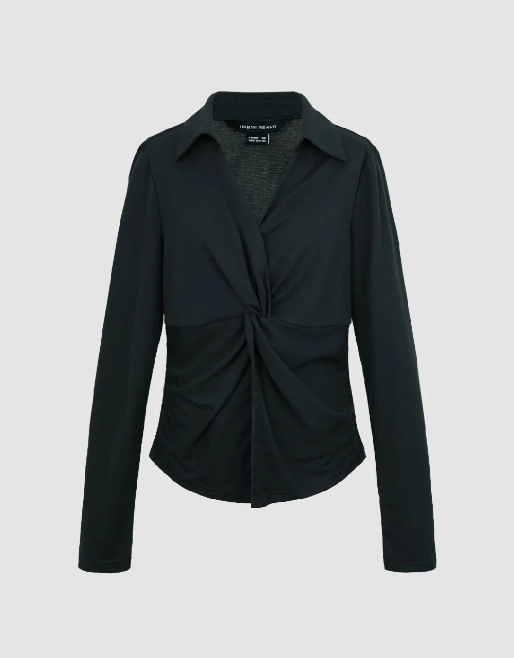 Twist Front V-Neck Overhead Shirt sold by Urban Revivo product image thumbnail 2