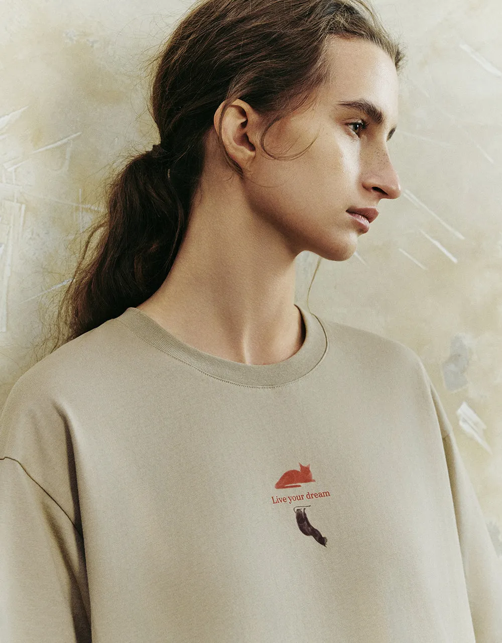 Crew Neck Loose T-Shirt sold by Urban Revivo product image thumbnail 4