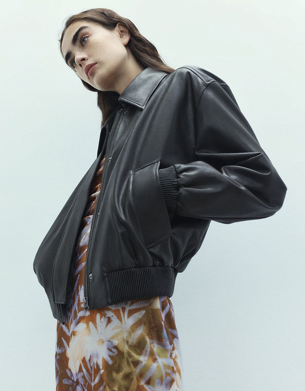 Faux Leather Cropped Jacket sold by Urban Revivo product image thumbnail 4