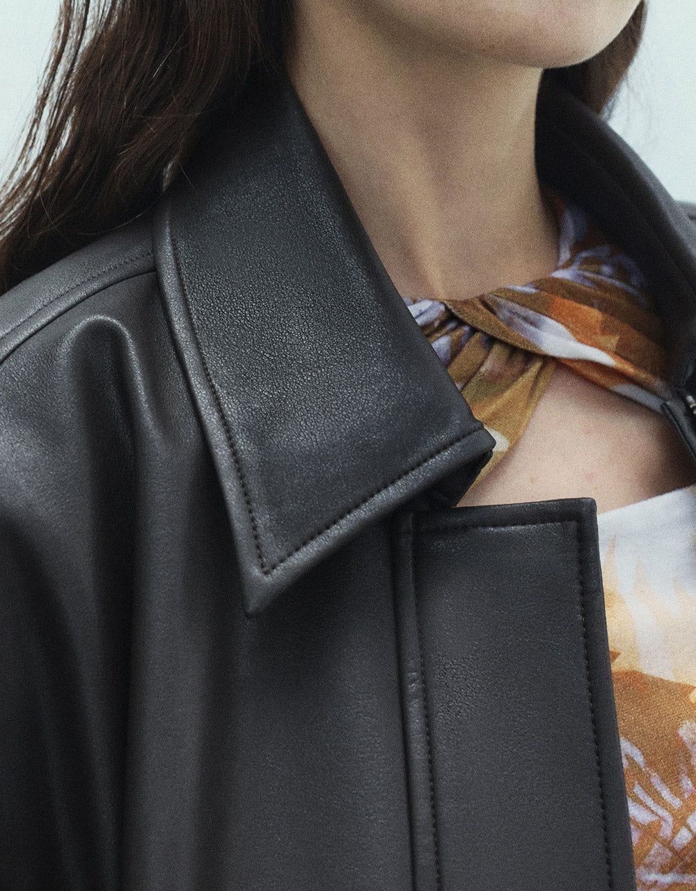 Faux Leather Cropped Jacket sold by Urban Revivo product image thumbnail 3