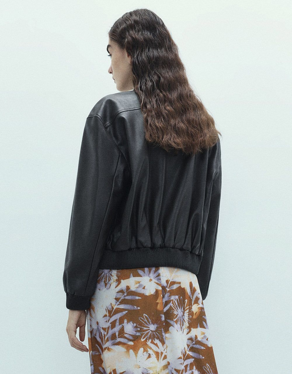 Faux Leather Cropped Jacket sold by Urban Revivo product image thumbnail 5