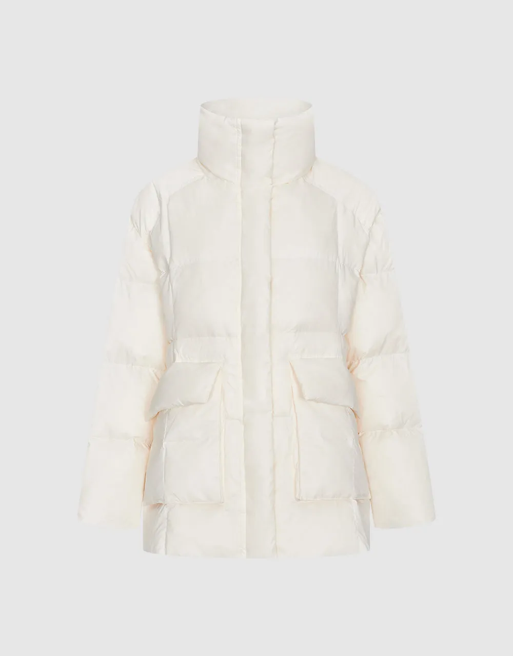 Stand Collar Puffer Jacket sold by Urban Revivo product image thumbnail 5