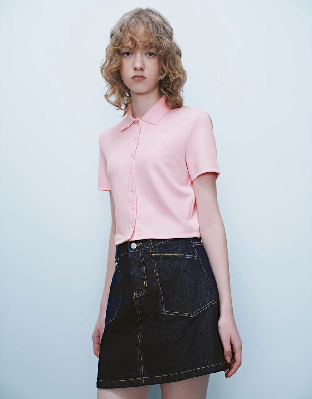 Button Up Polo T-Shirt sold by Urban Revivo product image thumbnail 3