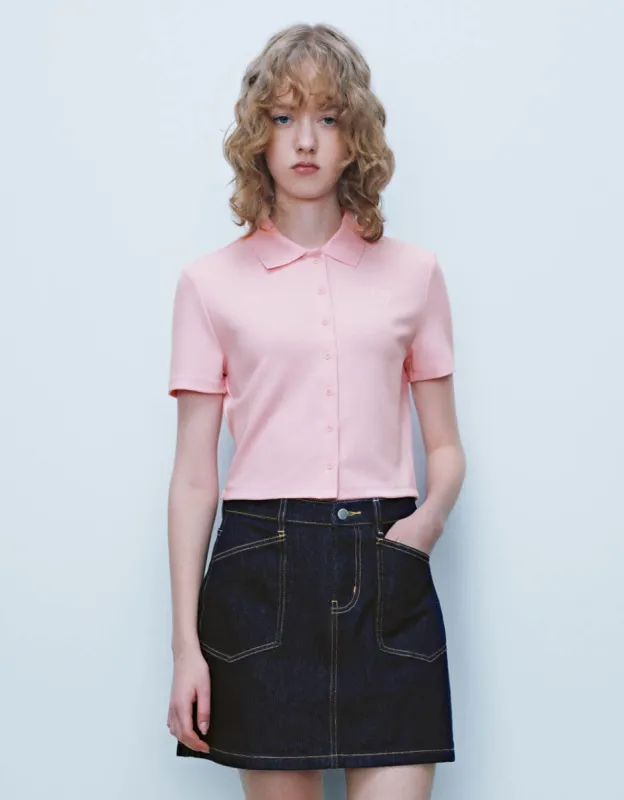 Button Up Polo T-Shirt sold by Urban Revivo