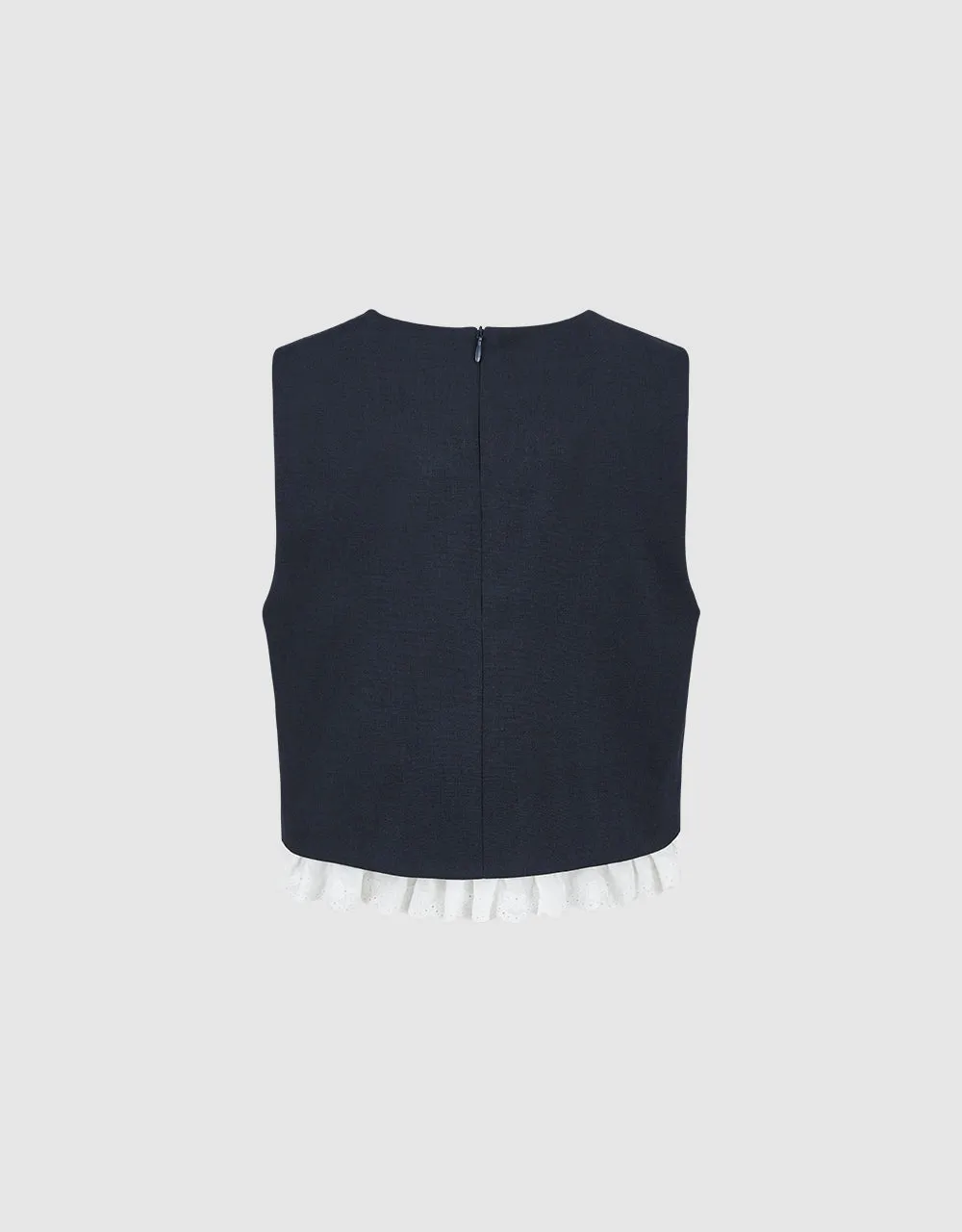 Sleeveless Two Toned Crew Neck Blouse sold by Urban Revivo product image thumbnail 5