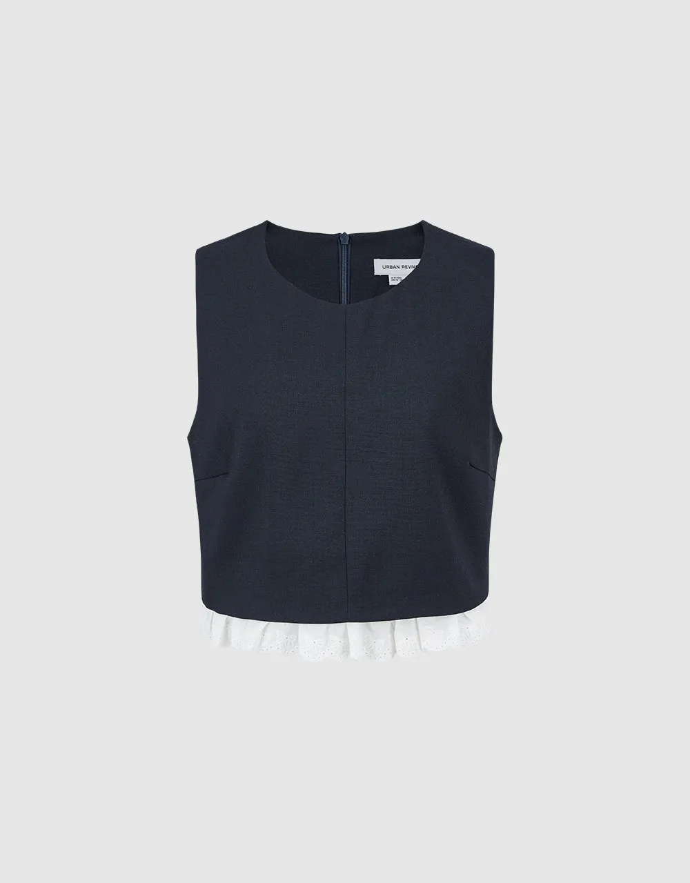 Sleeveless Two Toned Crew Neck Blouse sold by Urban Revivo product image thumbnail 2